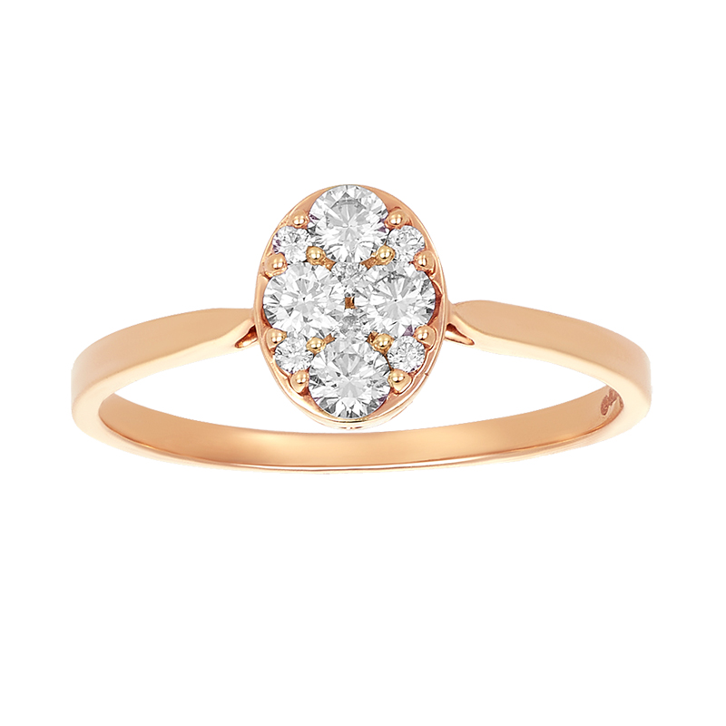 18K Rose Gold and Diamond Ring